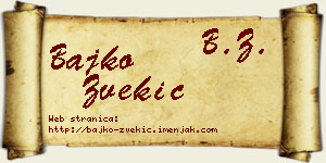 Bajko Zvekić vizit kartica